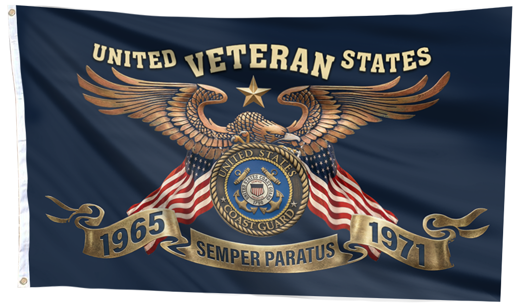 1965 - 1971 Coast Guard Veteran Flag