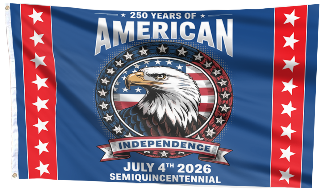 250 Years of American Independence Eagle Flag