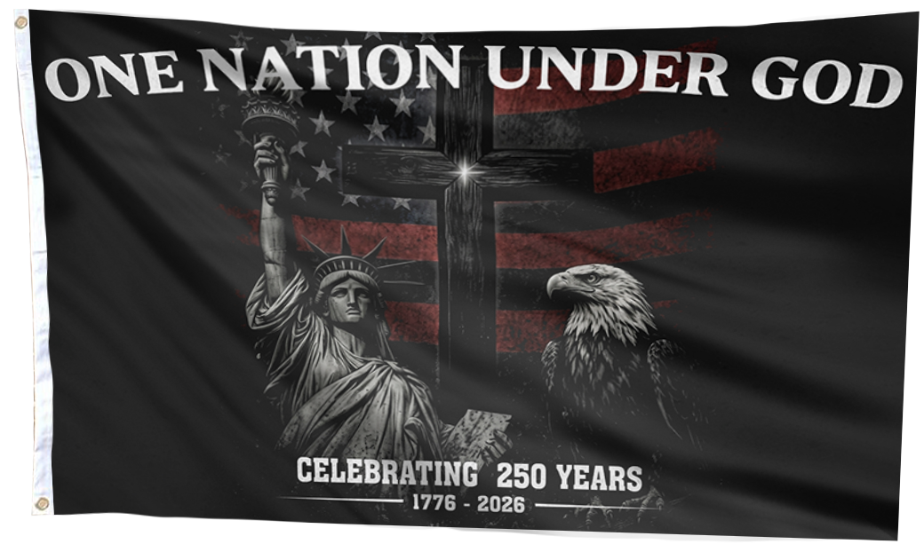 One Nation Under God Celebrating 250 Years Flag