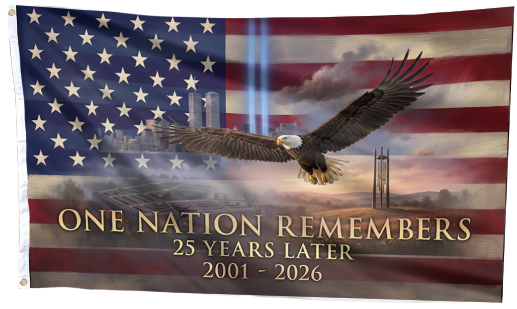 One Nation Remembers - 25 Years Later Flag