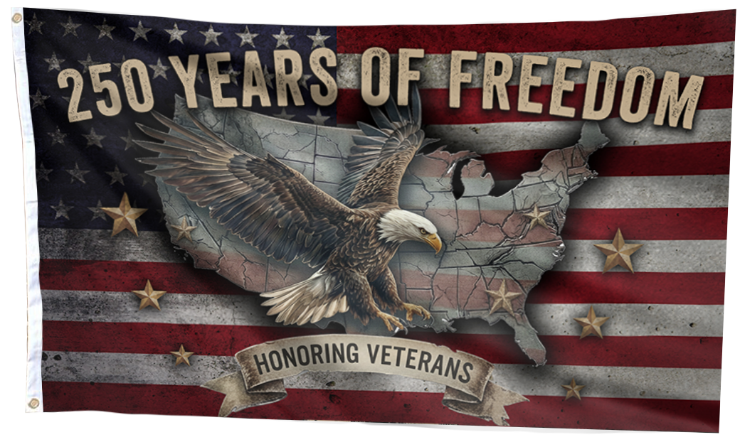 250 Years of Sacrifice and Freedom Flag