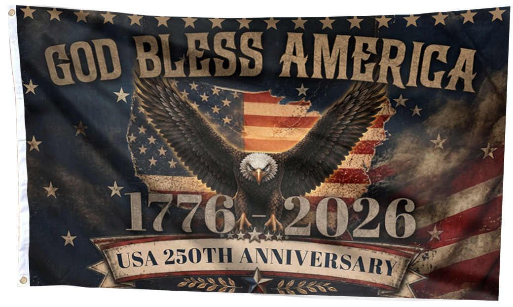 God Bless America 1776-2026 Flag