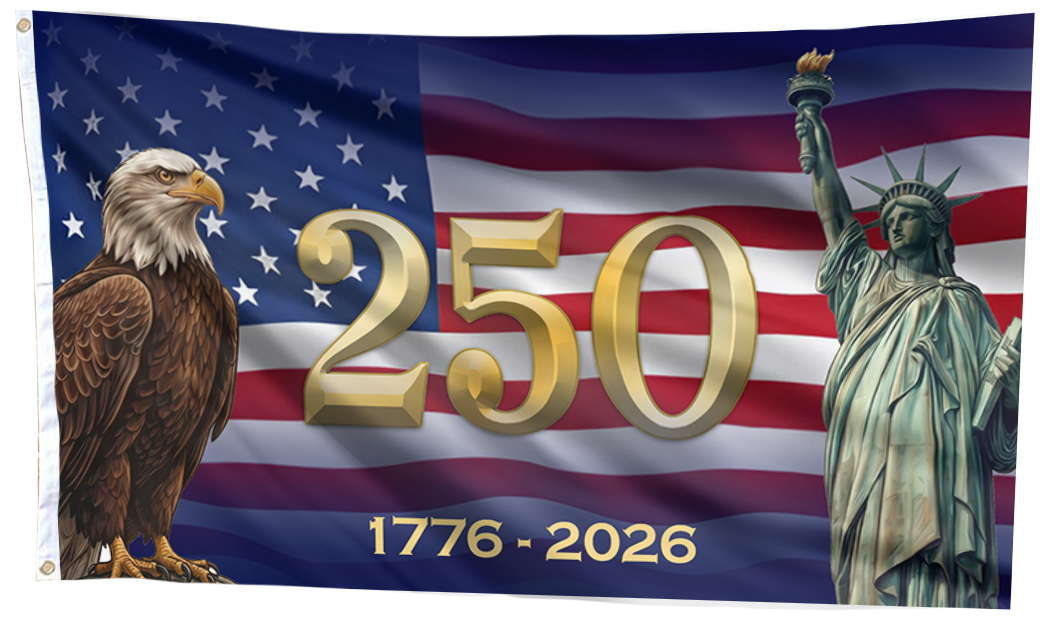 American Eagle 250 Years Flag