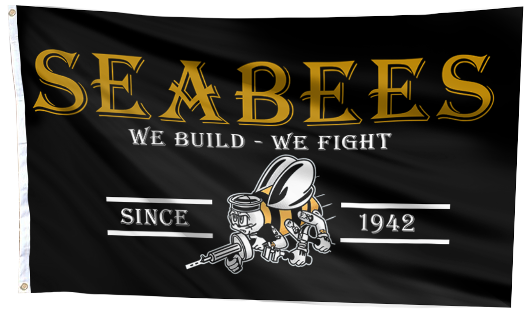 SEABEES We Build We Fight Since 1942 Flag