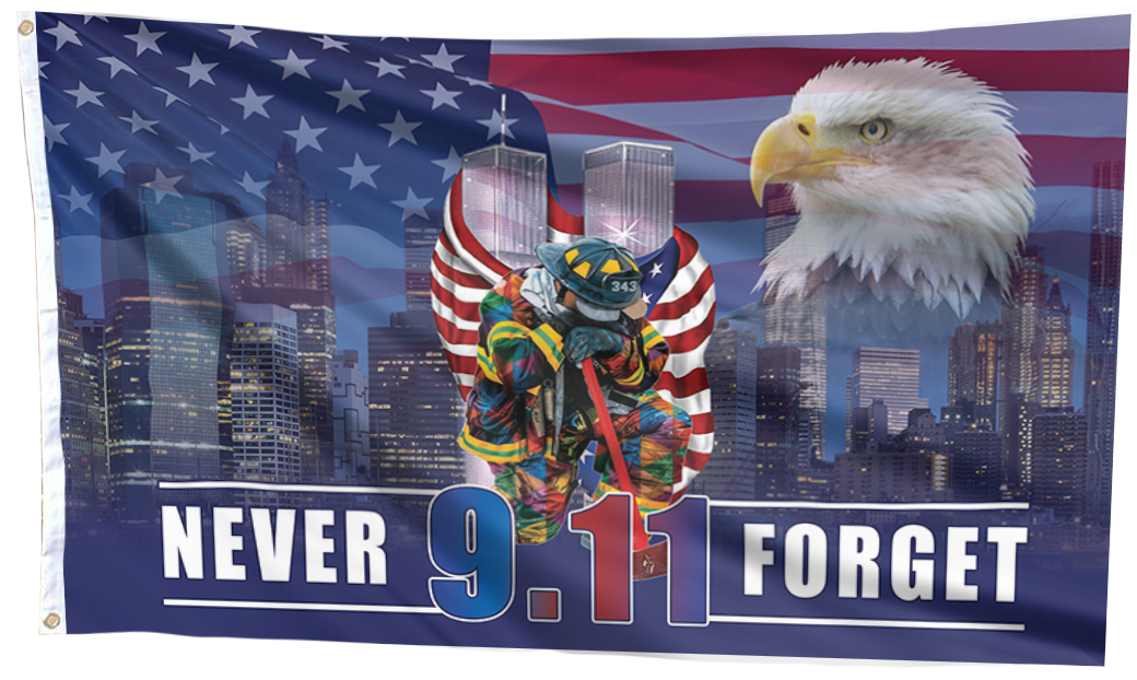 Firefighter - 9.11 - Never Forget Flag