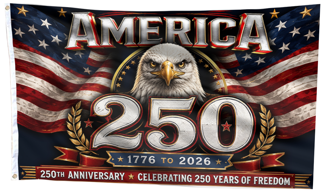 Stars & Stripes Eagle 250 Flag