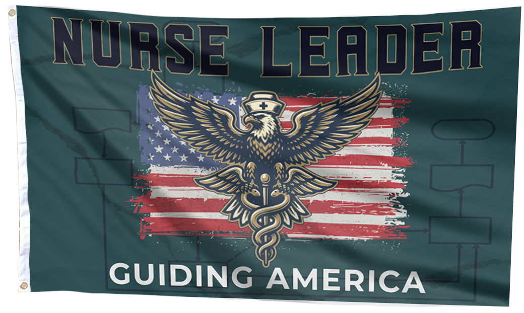 Nurse Leader Guiding America Flag