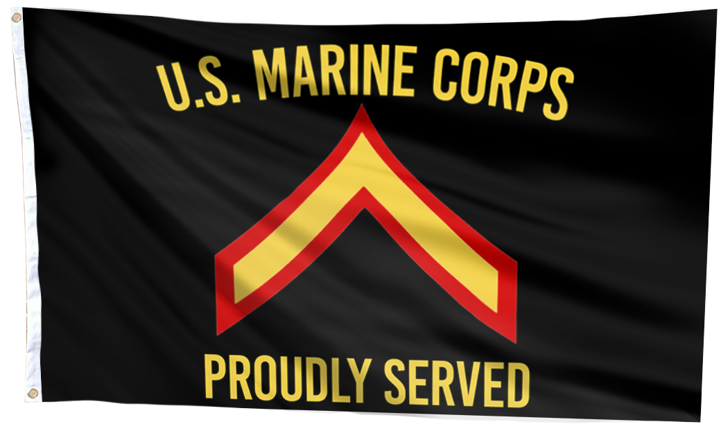 U.S. Marine Corps Proudly Served - Private First Class Flag