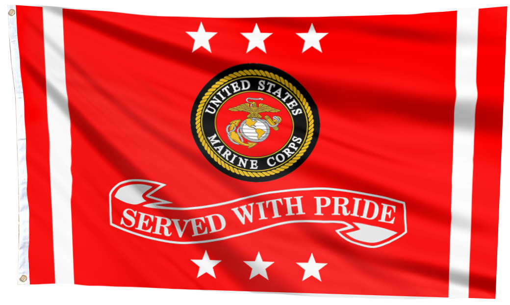 Marine Corps Served With Pride Flag