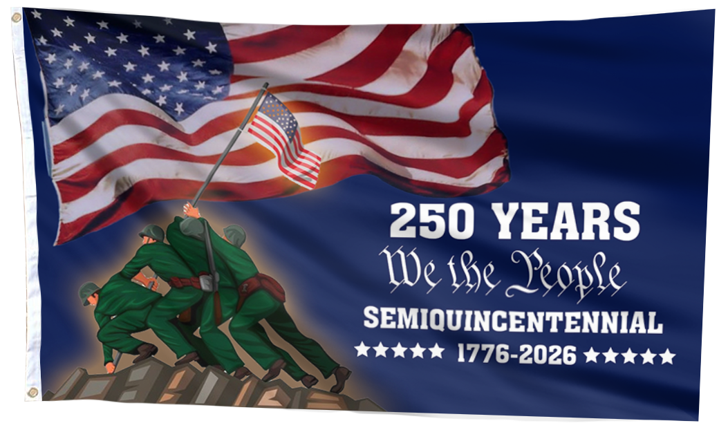 American 250 Years Semiquincentennial - We The People 1776-2026 Flag