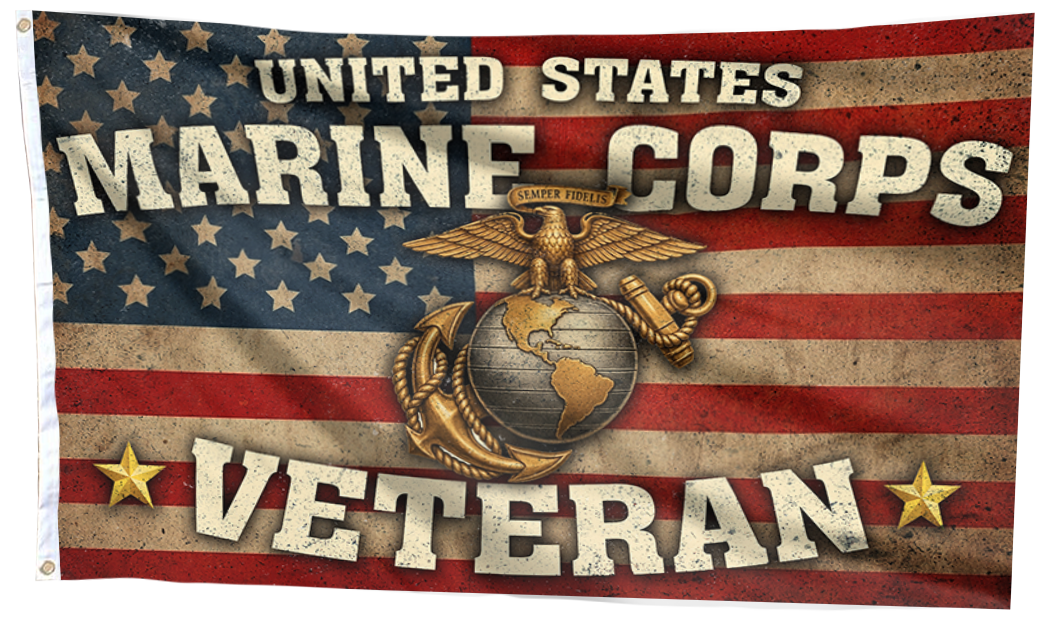 United States USMC Patriotic Military Flag