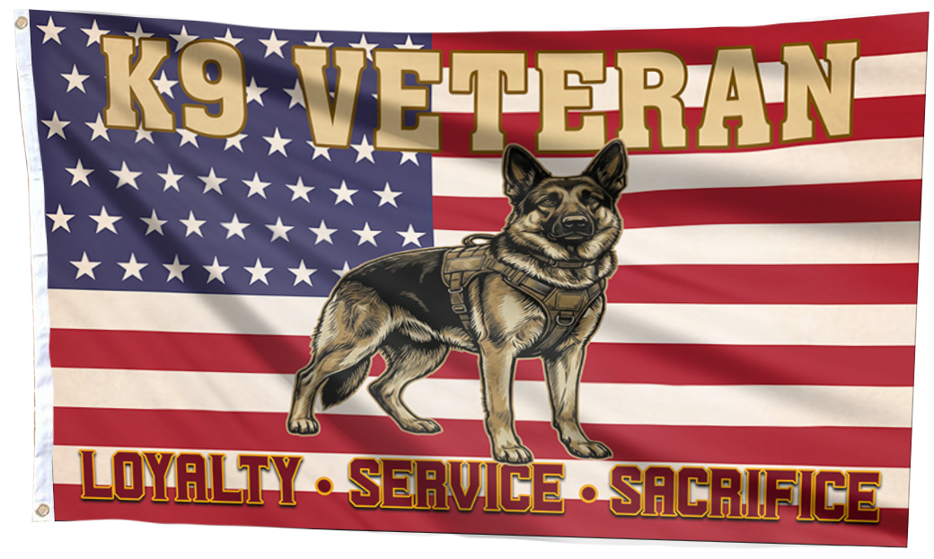K9 Veteran Loyalty Service Sacrifice Flag