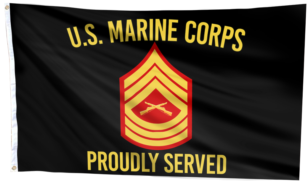 U.S. Marine Corps Proudly Served - Master Sergeant Flag