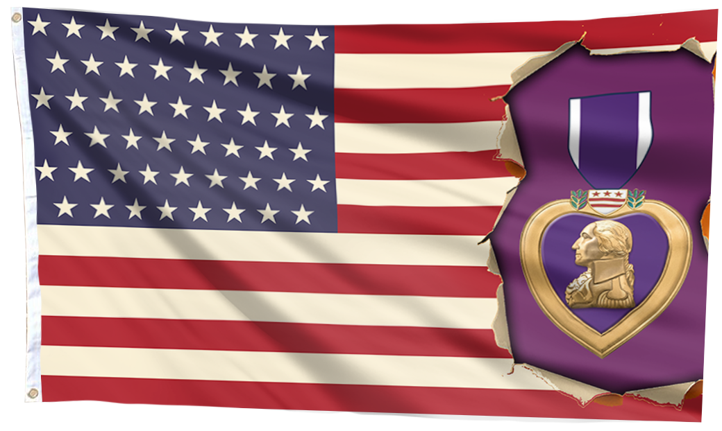USA Purple Heart Flag