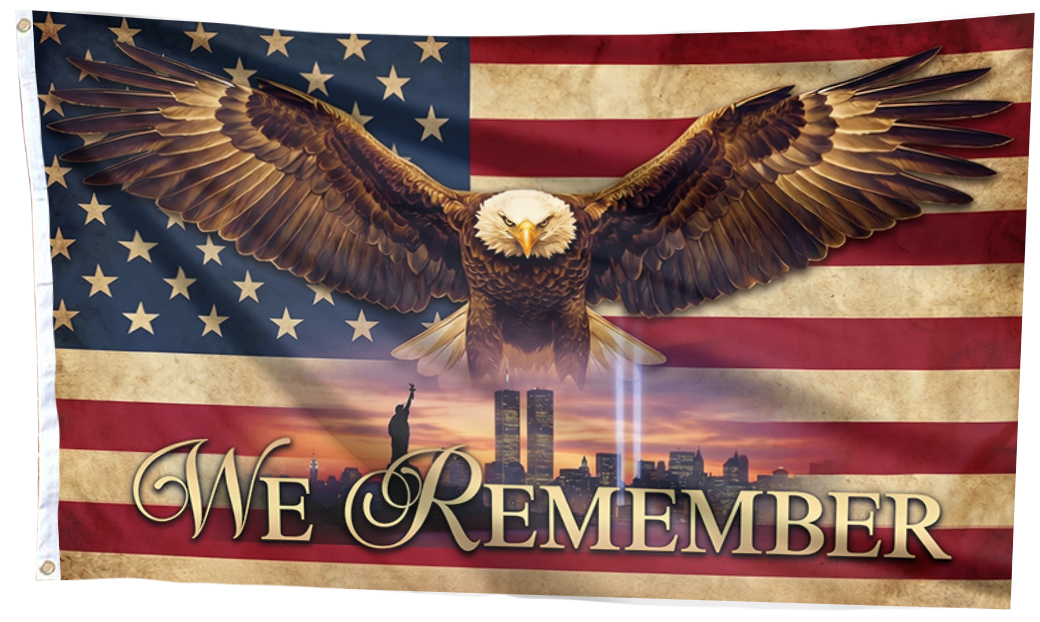 USA Eagle We Remember Flag