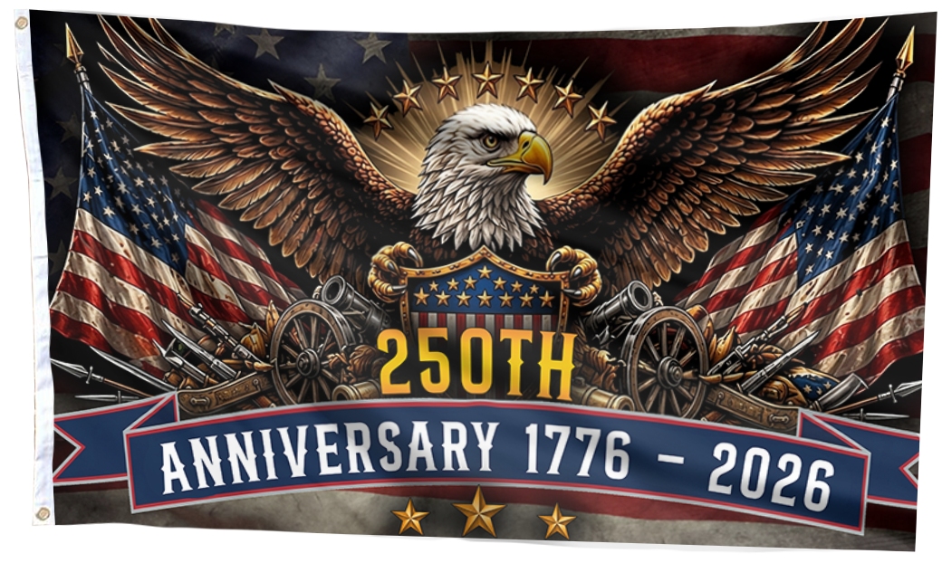 Eagle 250th Anniversary Flag