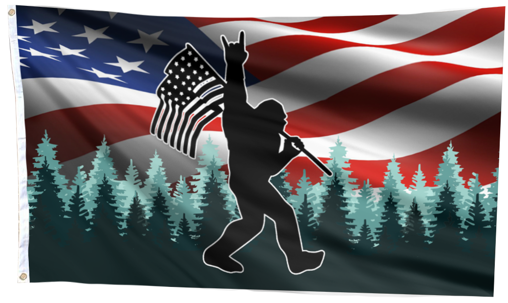 Sasquatch USA Flag
