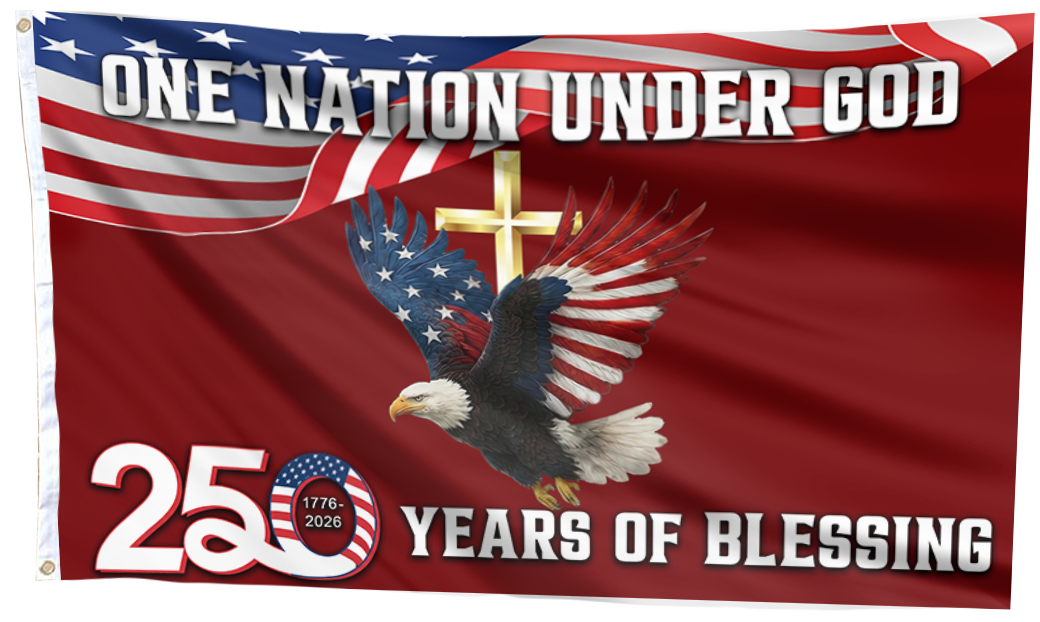 One Nation Under God - 250 Years USA Flag