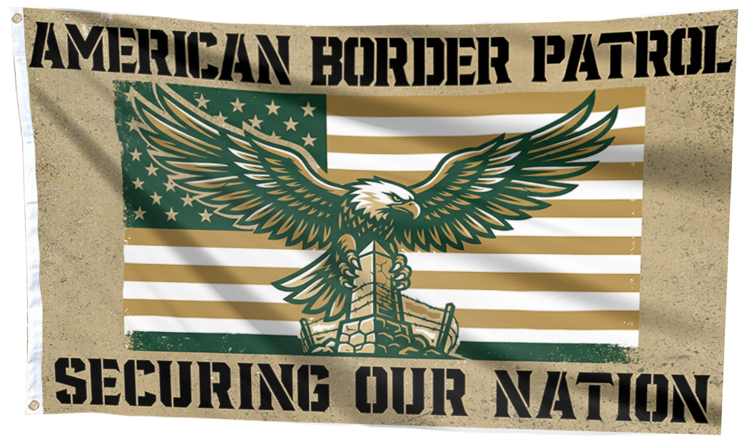 American Border Patrol Eagle Flag