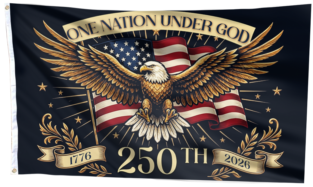 One Nation Under God 250th Eagle Flag