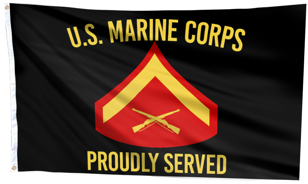 U.S. Marine Corps Proudly Served - Lance Corporal Flag