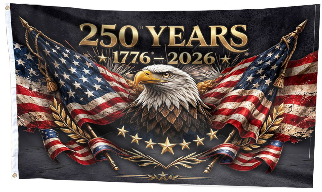 The Eagle Rises: America 250th Anniversary Flag