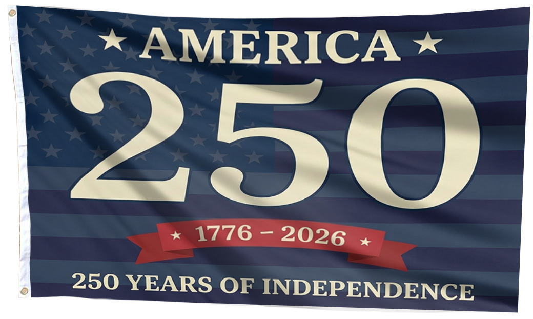 America 250 Years of Independence Flag