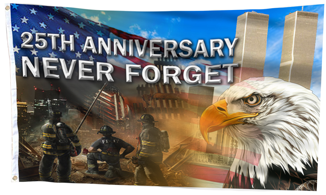 Never Forget 25th Anniversary Eagle Flag