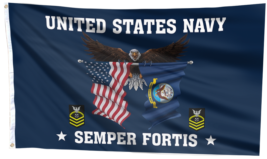 United States Navy Eagle Semper Fortis - Chief Petty Officer Flag