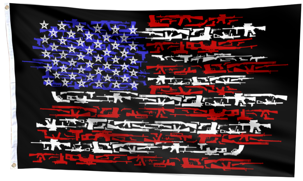 2nd Amendment - Guns Inspired USA Flag