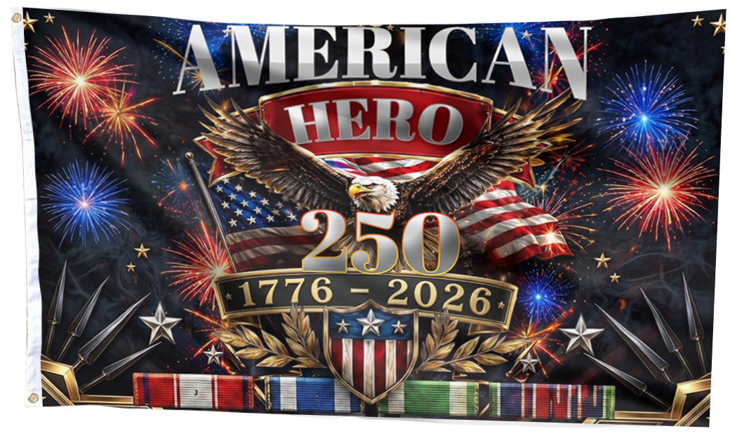 American Hero Anniversary Flag