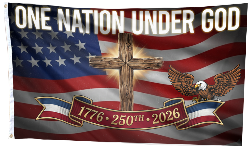 One Nation Under God Eagle Flag