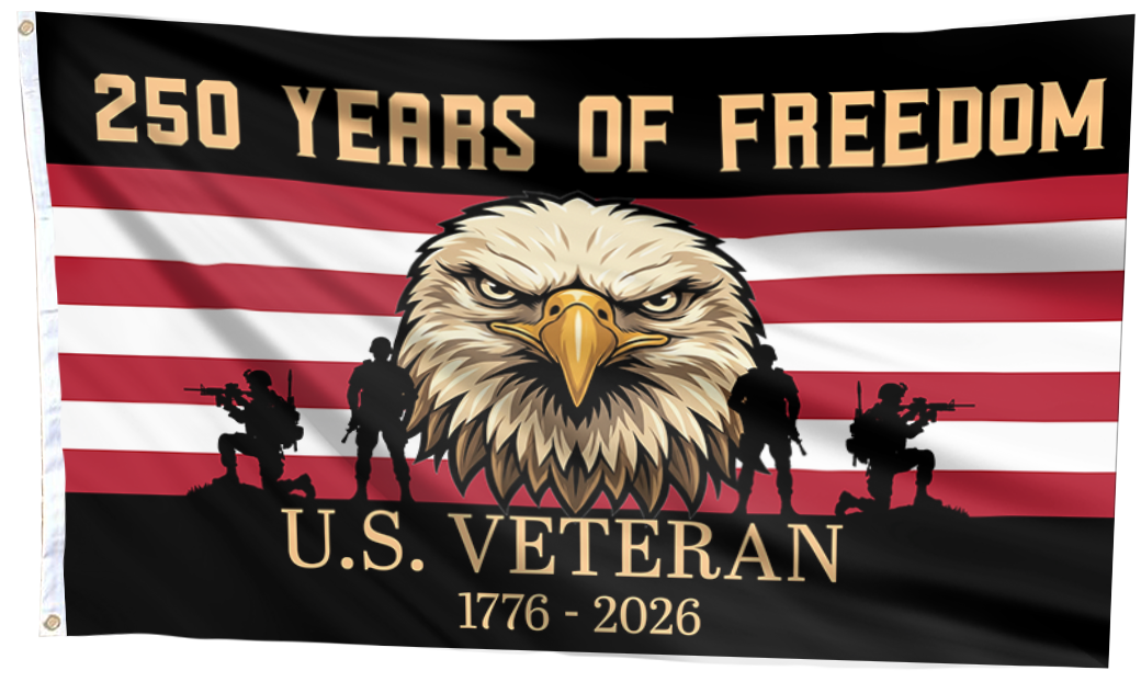250 Years of Freedom US Veteran Flag