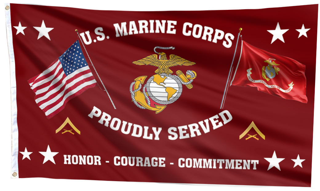 United States Marine Corps - Lance Corporal Flag