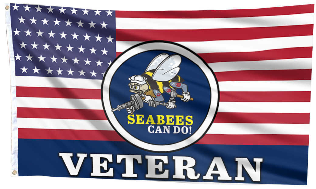 Seabees Can Do Veteran Flag
