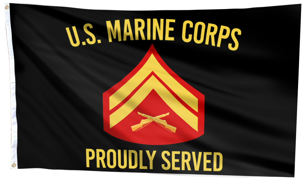 U.S. Marine Corps Proudly Served - Corporal Flag