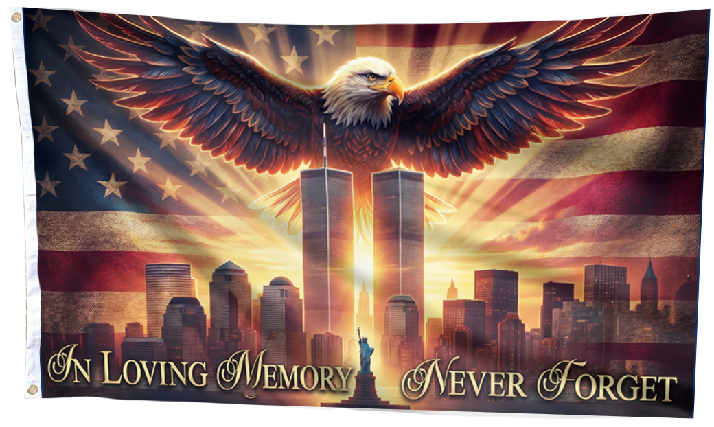 In Loving Memory - Never Forget Flag