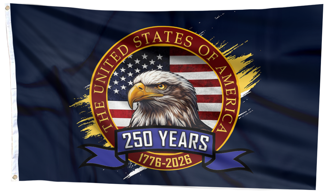 Eagle USA 250 Years Flag