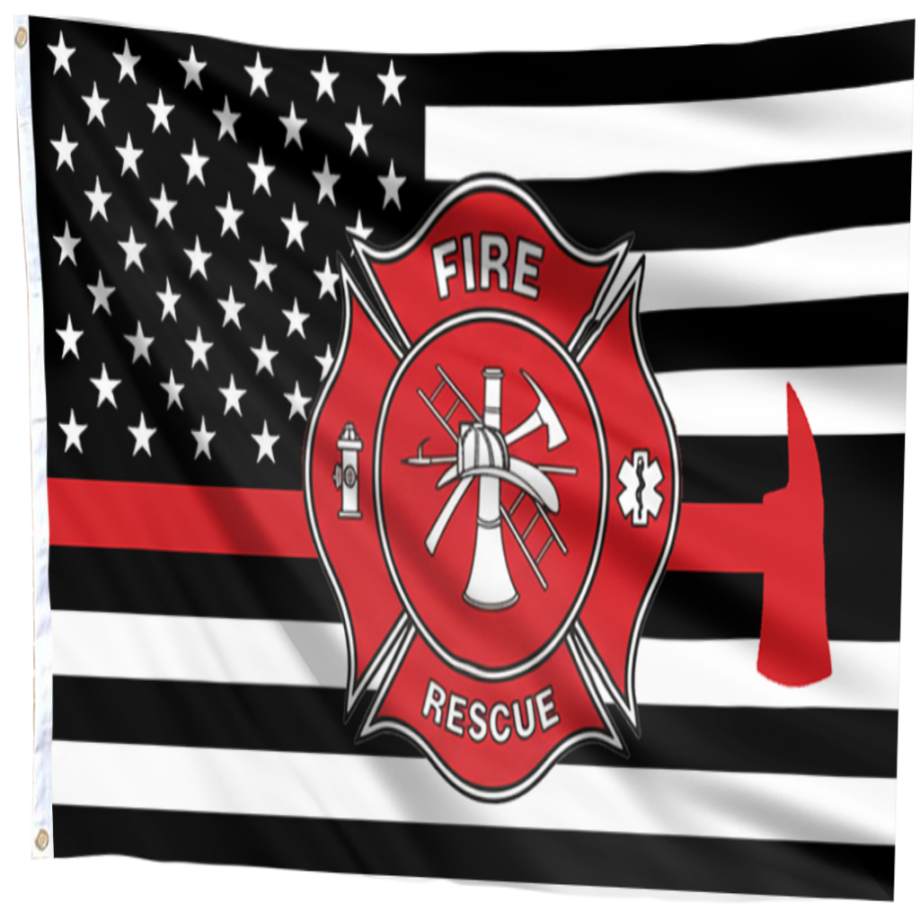 American Fire Rescue Pride Flag