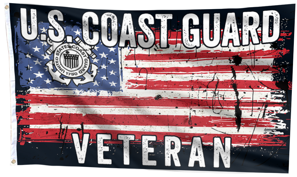 U.S. Coast Guard Veteran – Distressed Flag