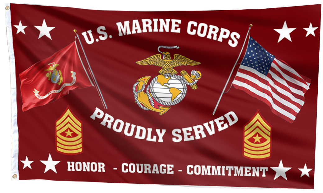 United States Marine Corps - Sergeant Major Flag