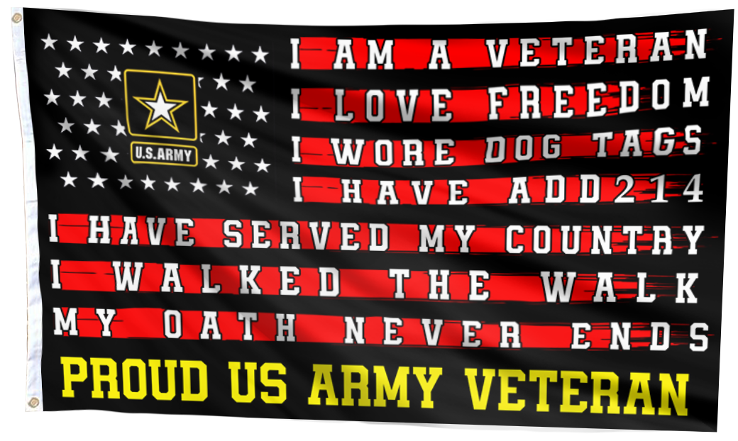 Proud US Army Veteran Flag