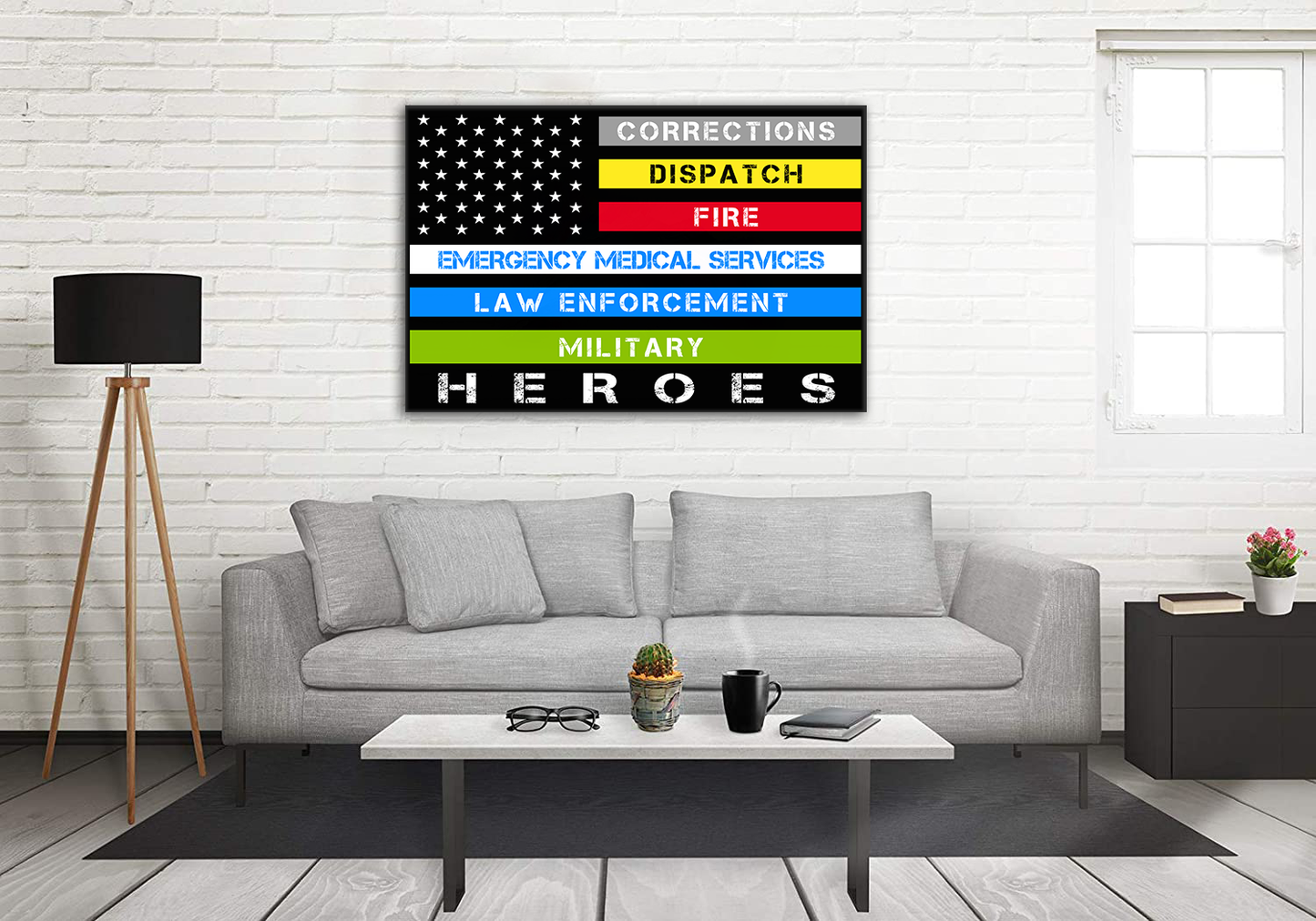 Heroes First Responder Deluxe Landscape Canvas 1.5in Frame