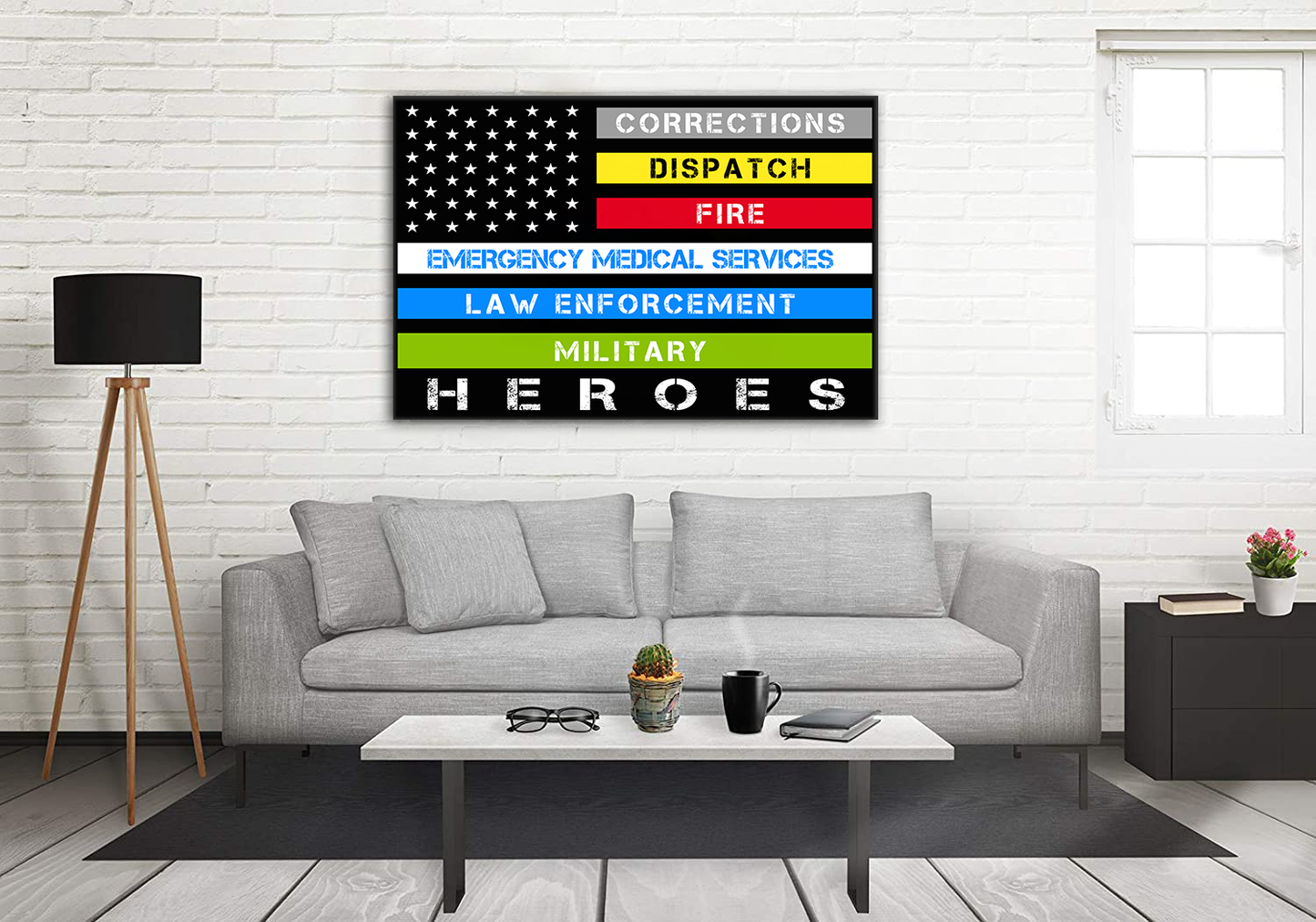 Heroes First Responder Deluxe Landscape Canvas 1.5in Frame