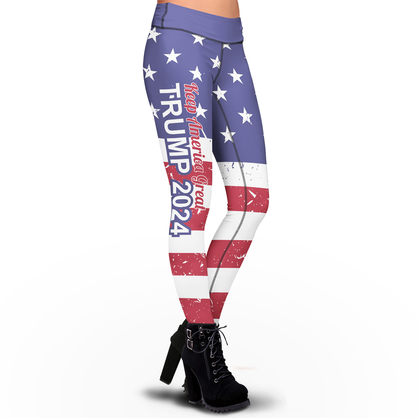 Pre-Release Keep America Great Trump 2024 USA Colors - Sublimation Leggings