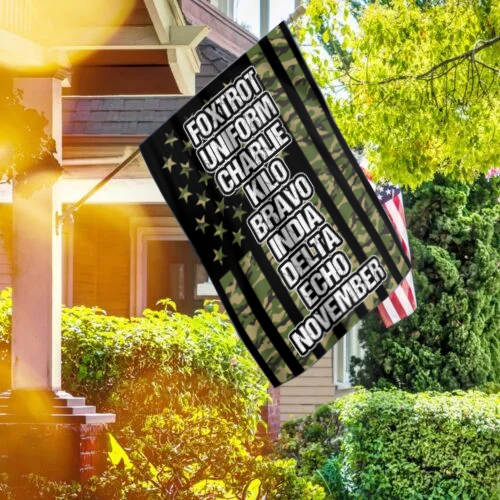 Foxtrot Uniform Charlie Kilo Phonetics House Flag