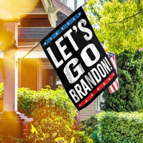 Stars and Stripes - Let's Go Brandon House Flag