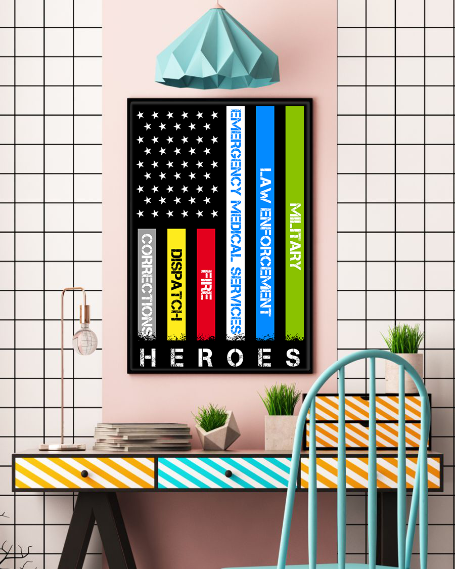 Heroes First Responder Deluxe Portrait Canvas 1.5in Frame