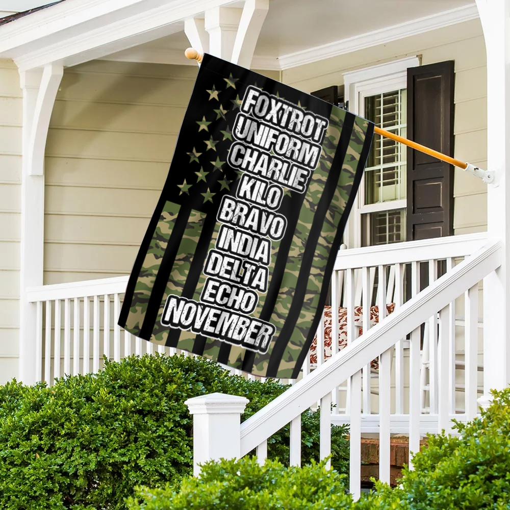 Foxtrot Uniform Charlie Kilo Phonetics House Flag