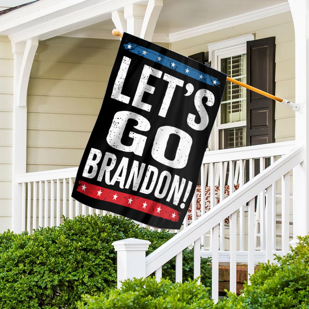 Stars and Stripes - Let's Go Brandon House Flag